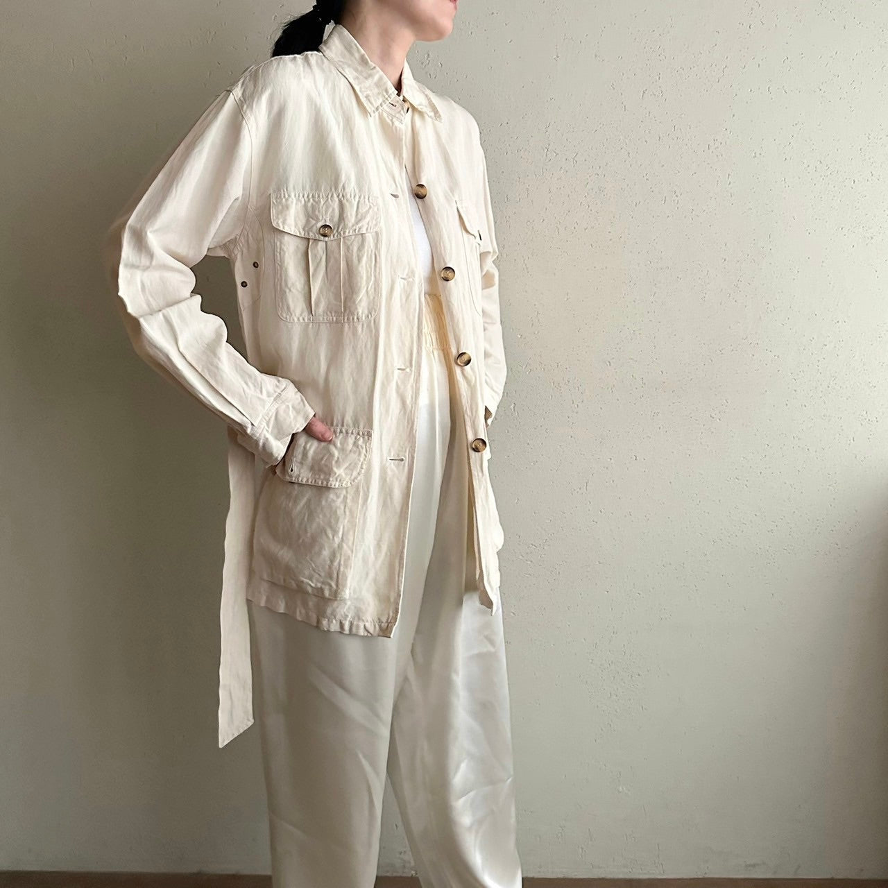 90s Silk Belted Jacket
