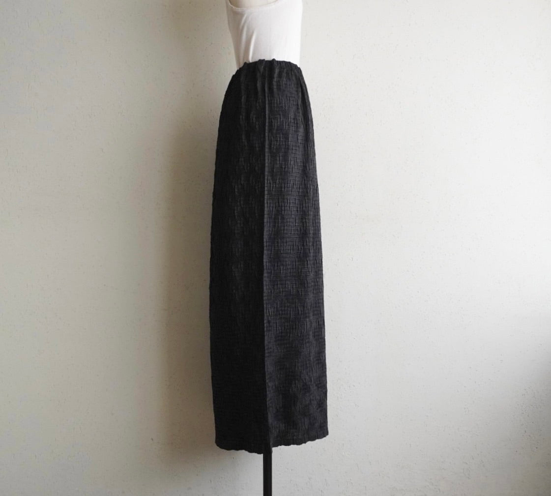 90s Pleat Design Maxi Skirt