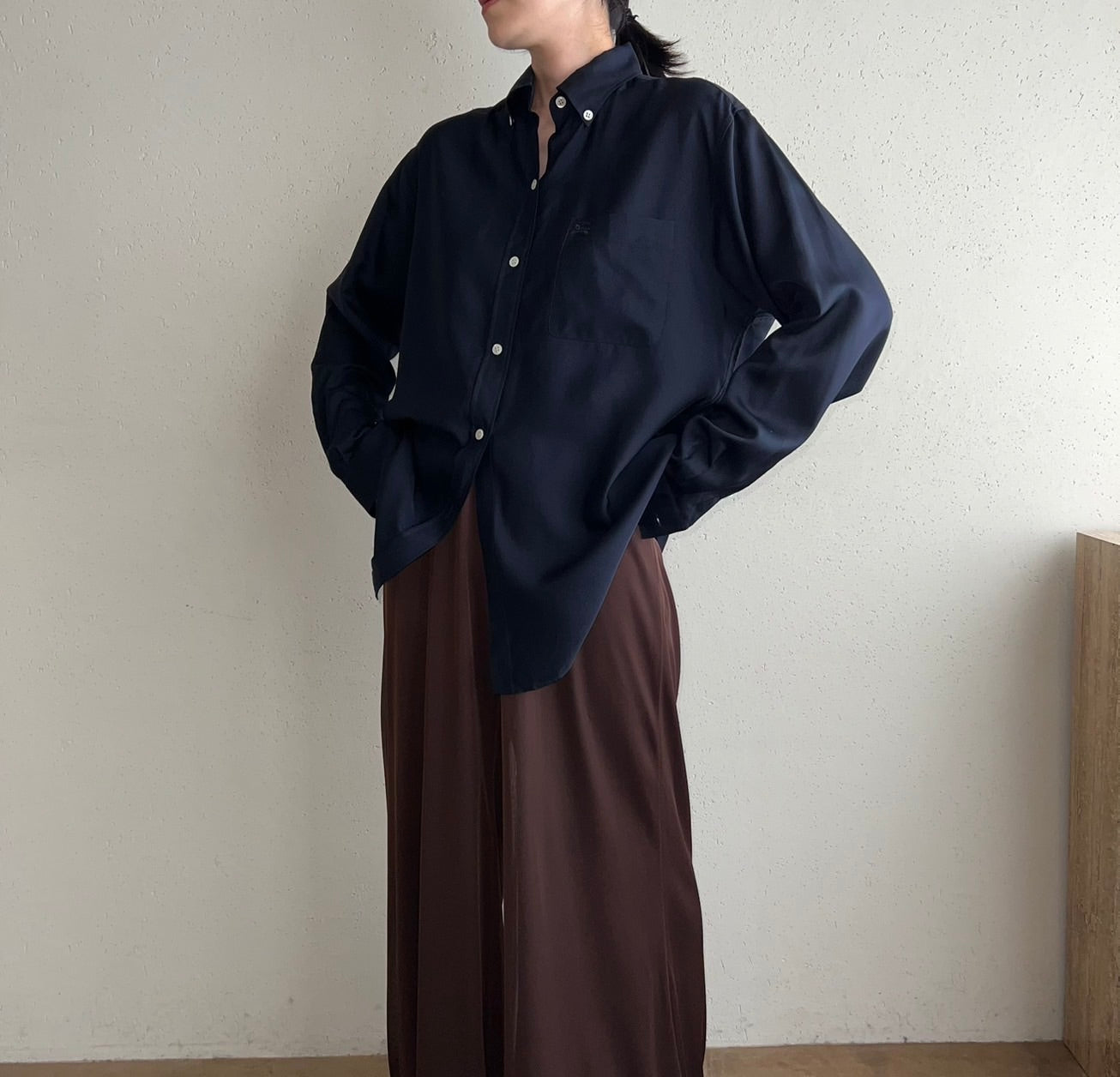 90s"Burberry's” Silk Shirt