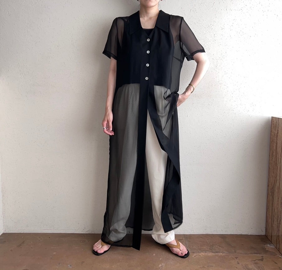 90s EURO Sheer Maxi Dress