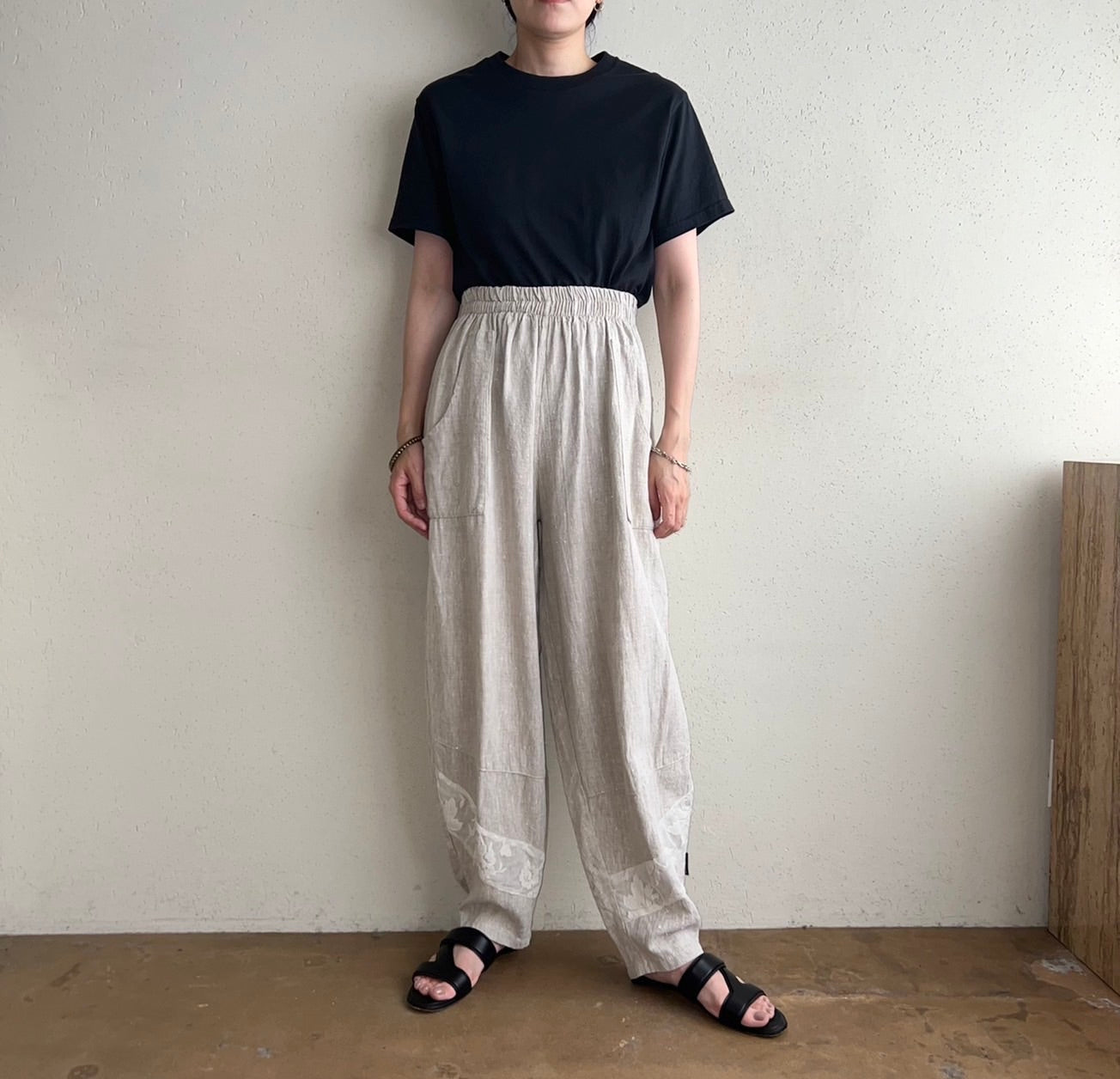 90s Lace Design Pants Made in Italy