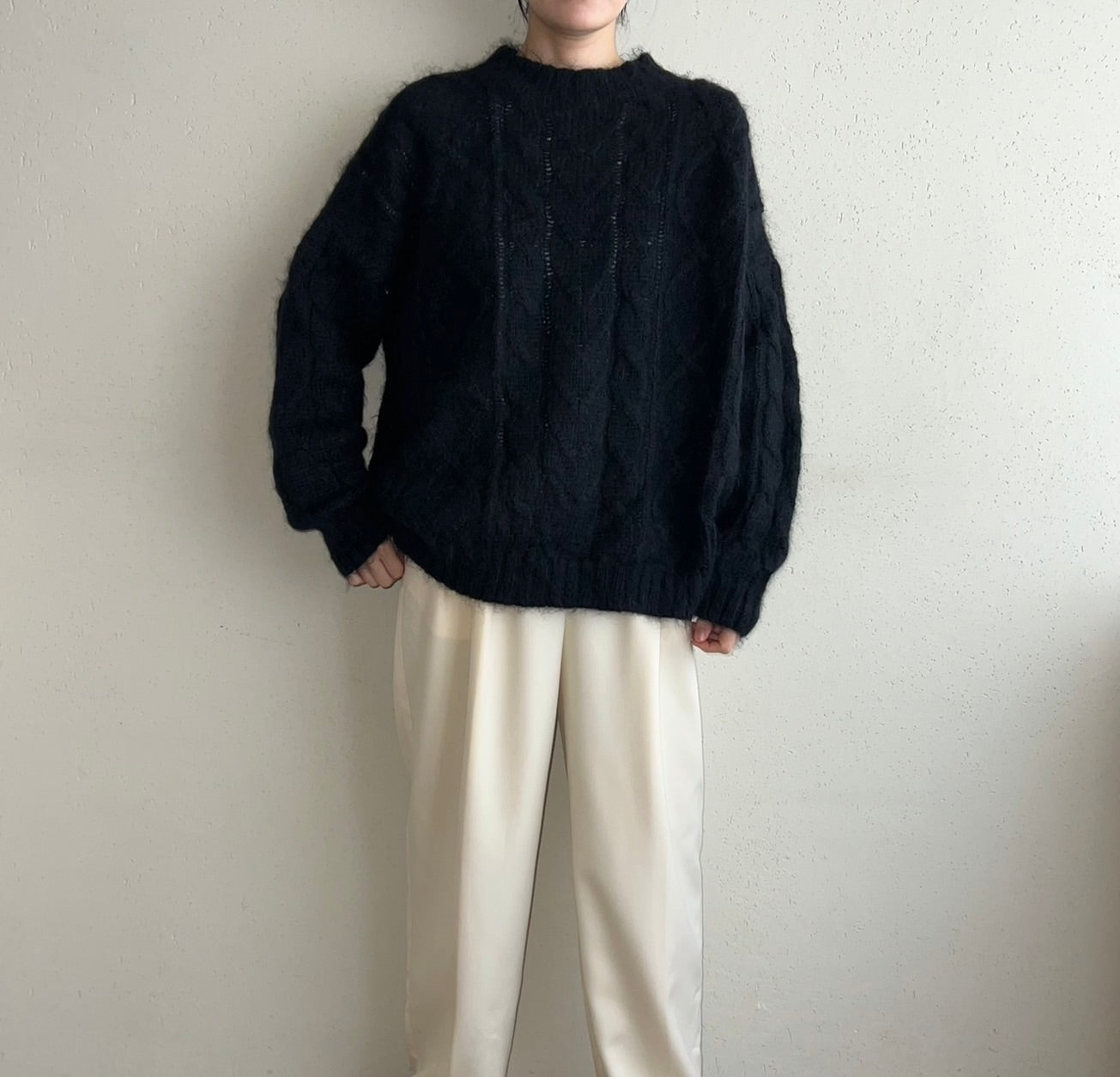 90s Black Mohair Knit