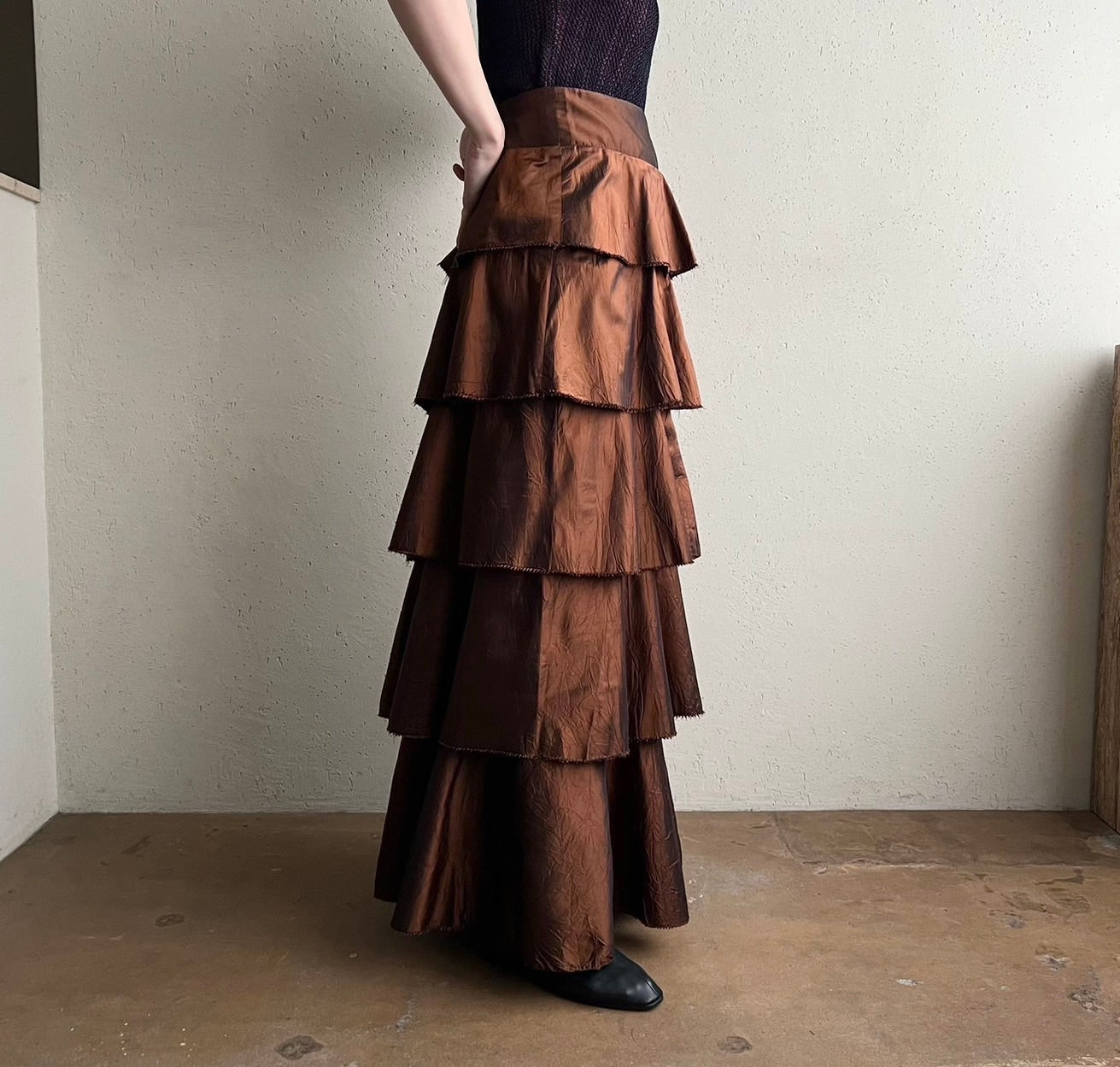 90s Silk Design Skirt Made in USA