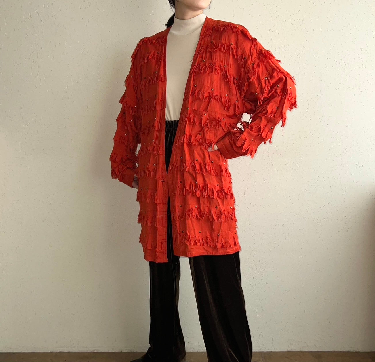 80s Rayon Fringe Jacket