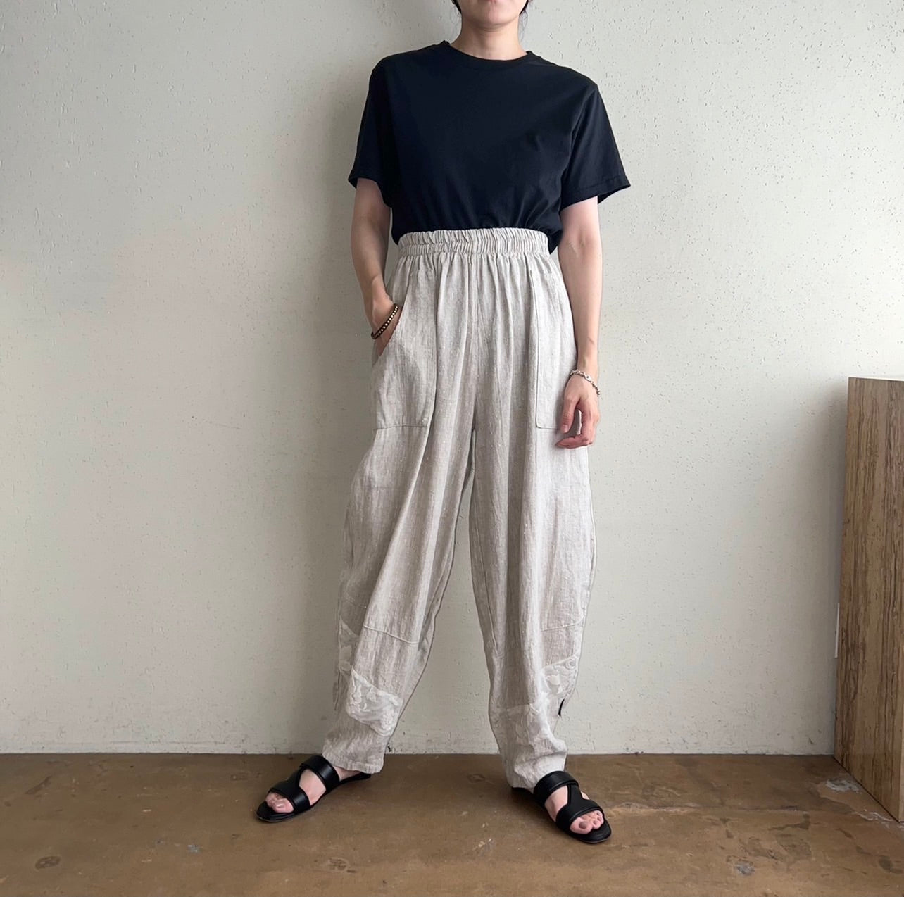 90s Lace Design Pants Made in Italy