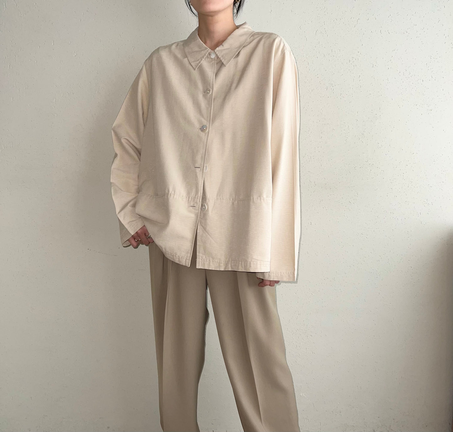 90s Silk Shirt Jacket
