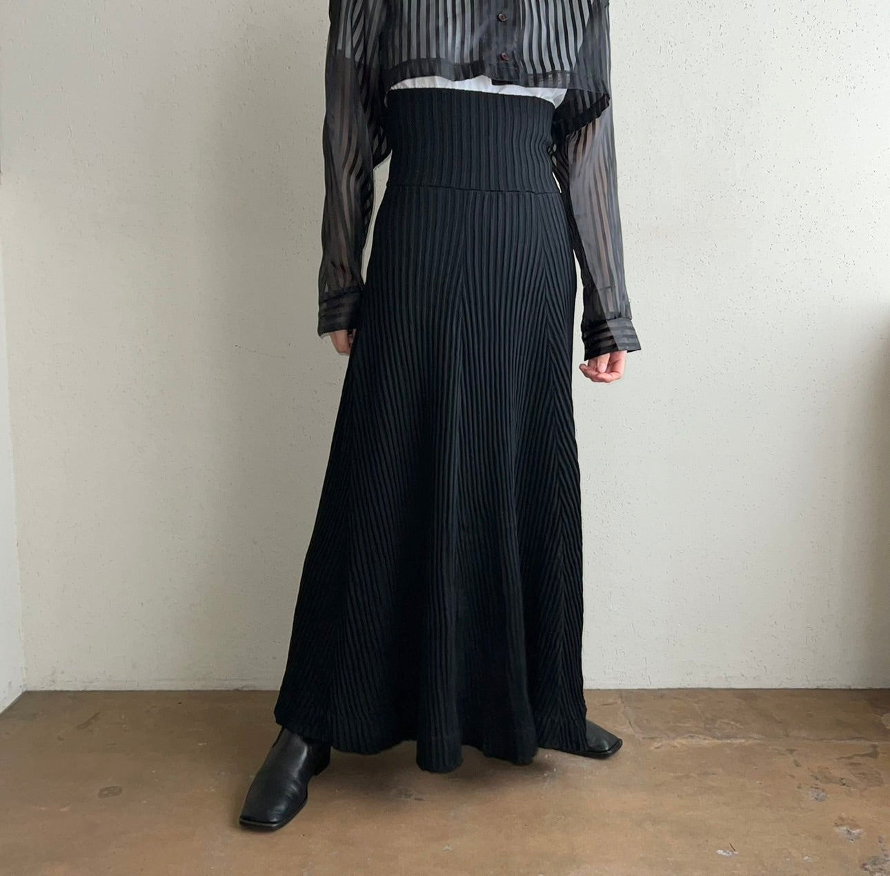 70s80s Ribbed Skirt