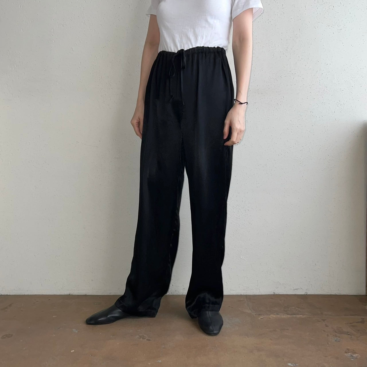 90s Black Satin Pants Made in USA
