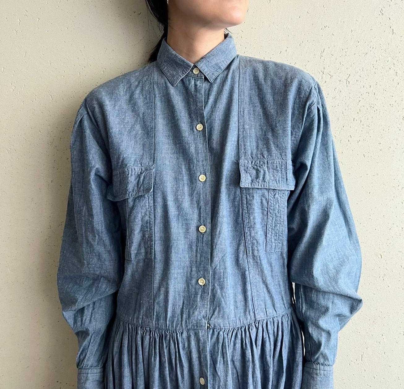 90s Chambray Dress Made in USA