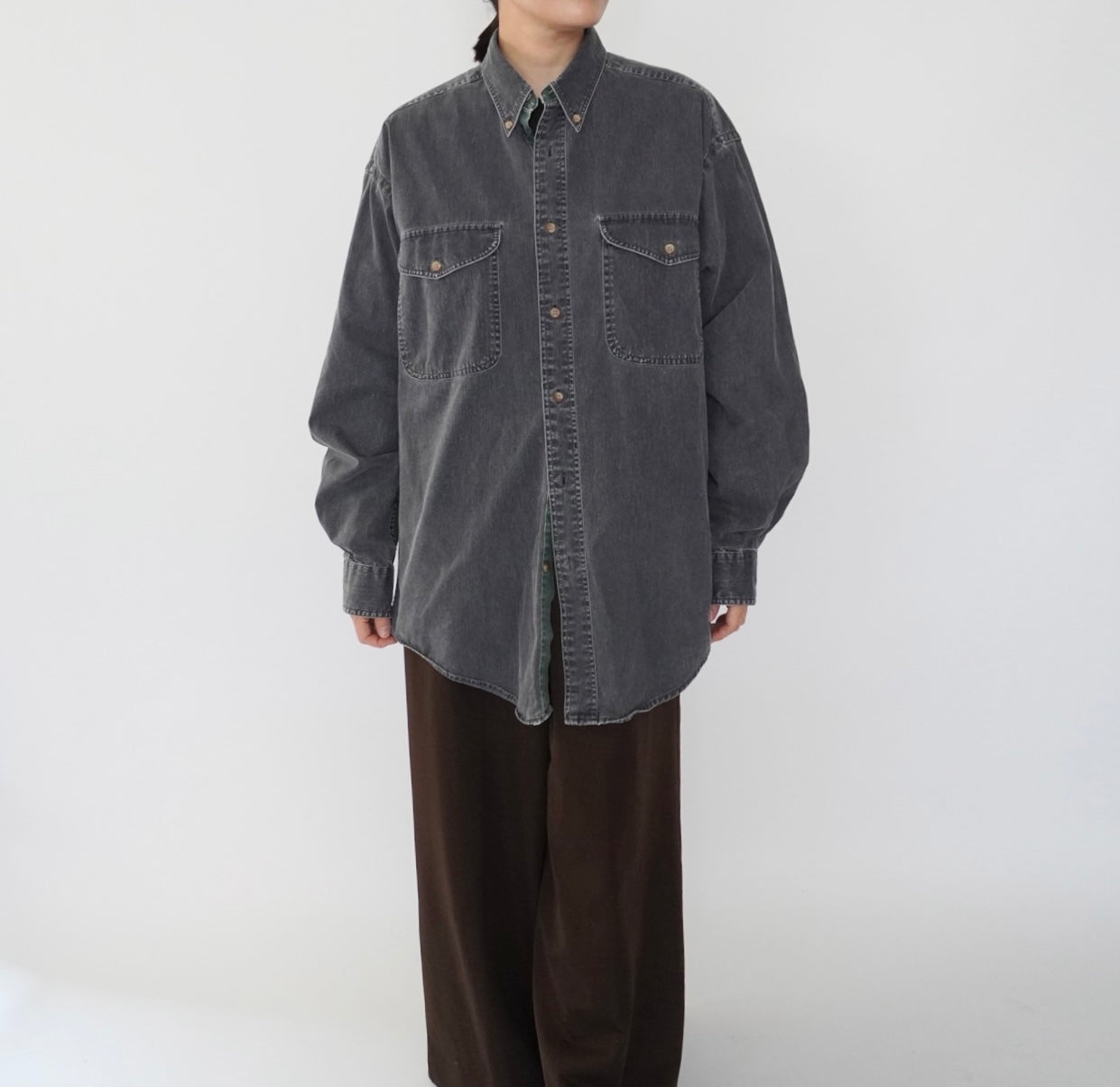 90s Two Tone Cotton Shirt