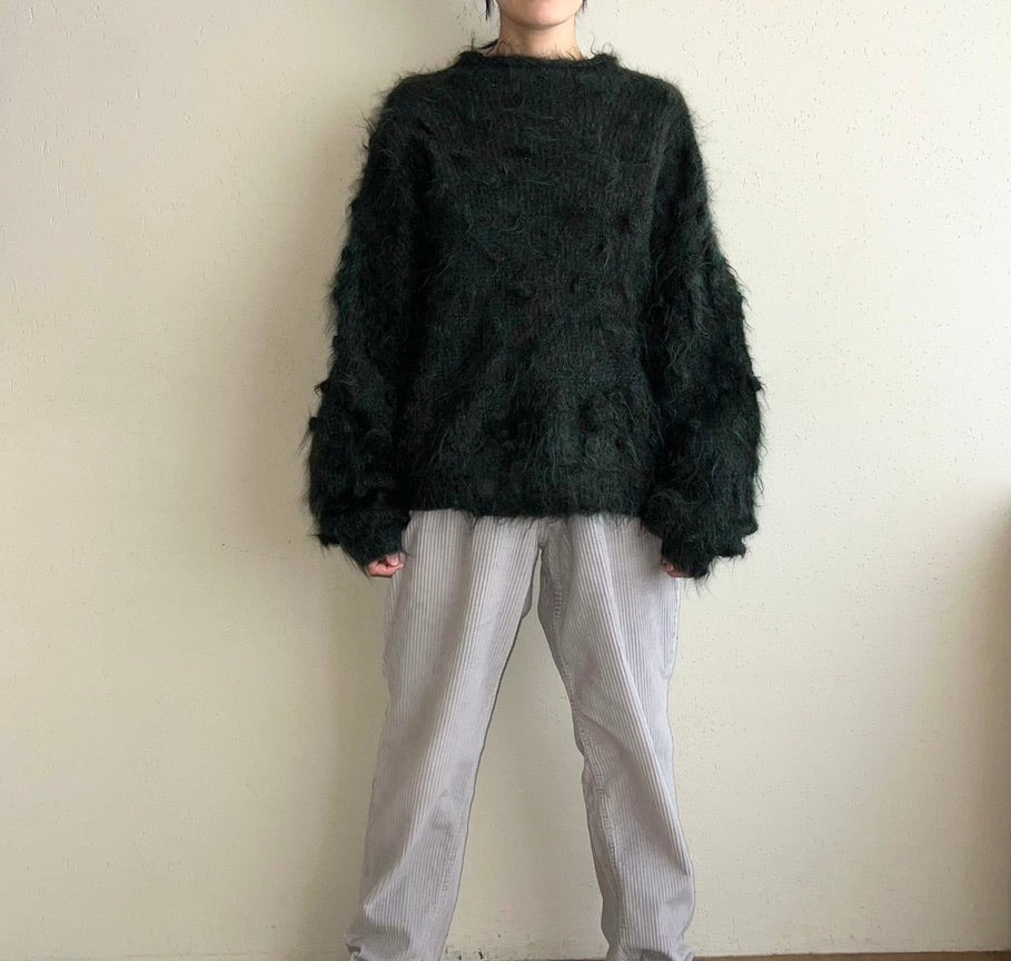 80s Design Green Knit