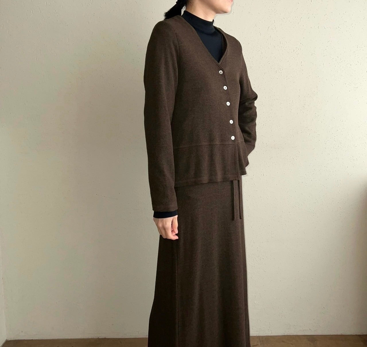 90s Brown Rayon Two-Piece Made in USA