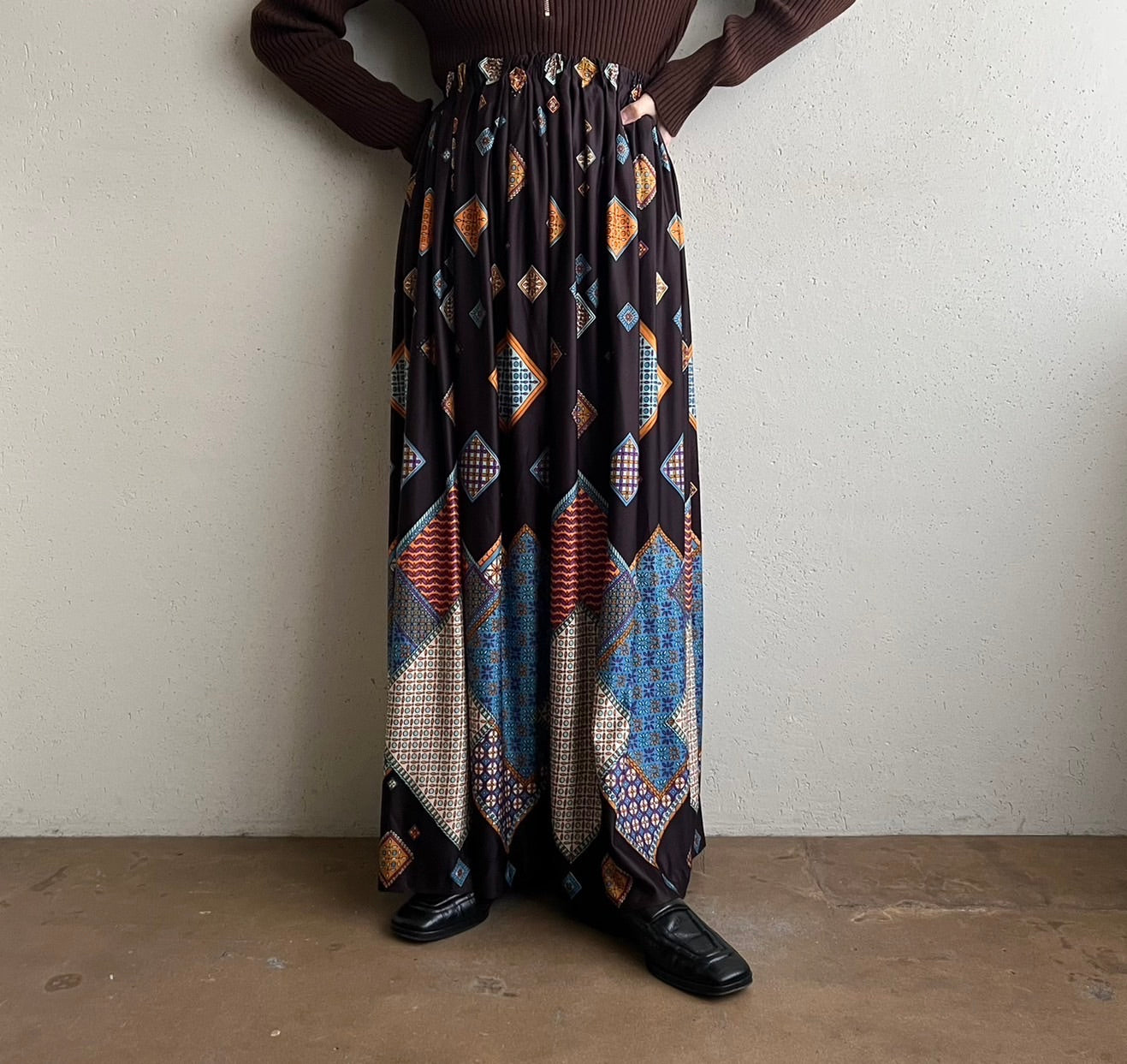 70s Printed Skirt