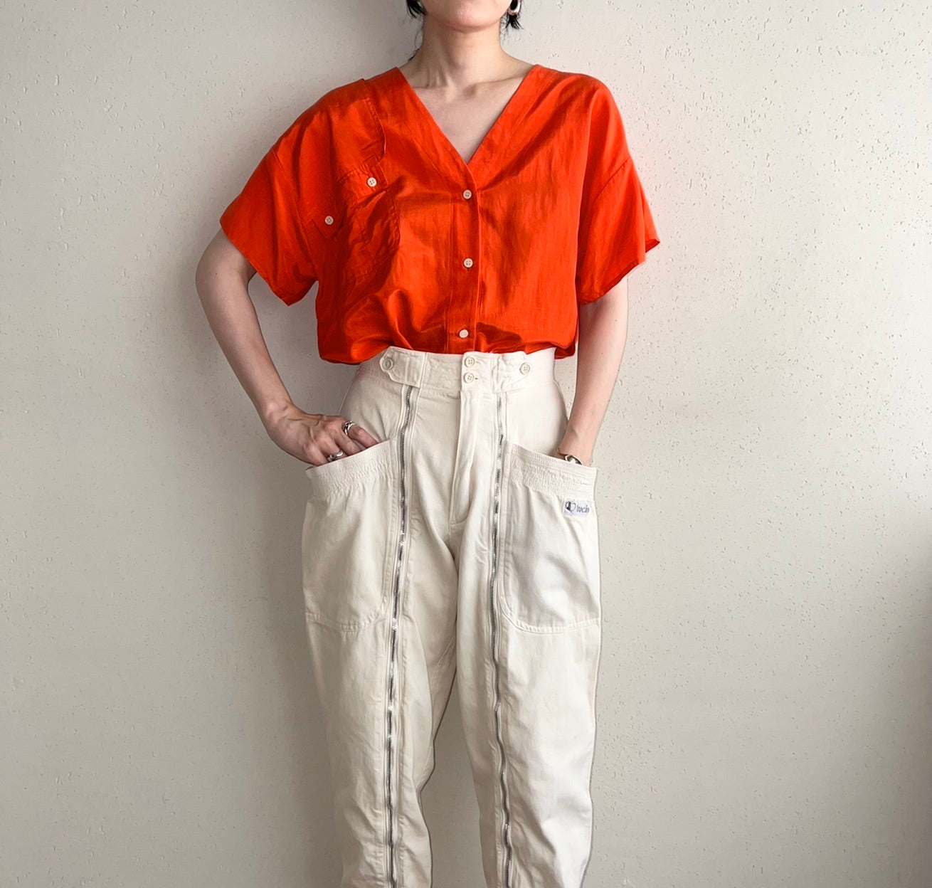 90s Silk Design Blouse