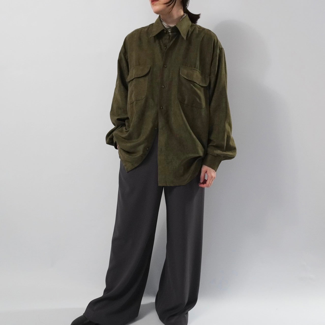 90s Faux Suede Shirt