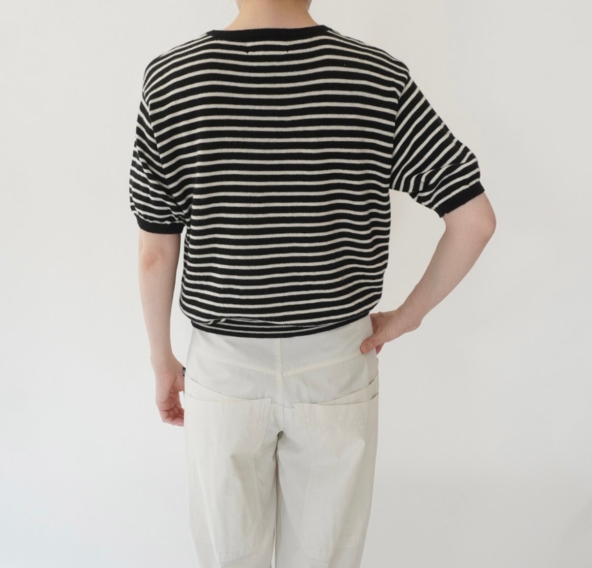 90s Black x White Striped Top