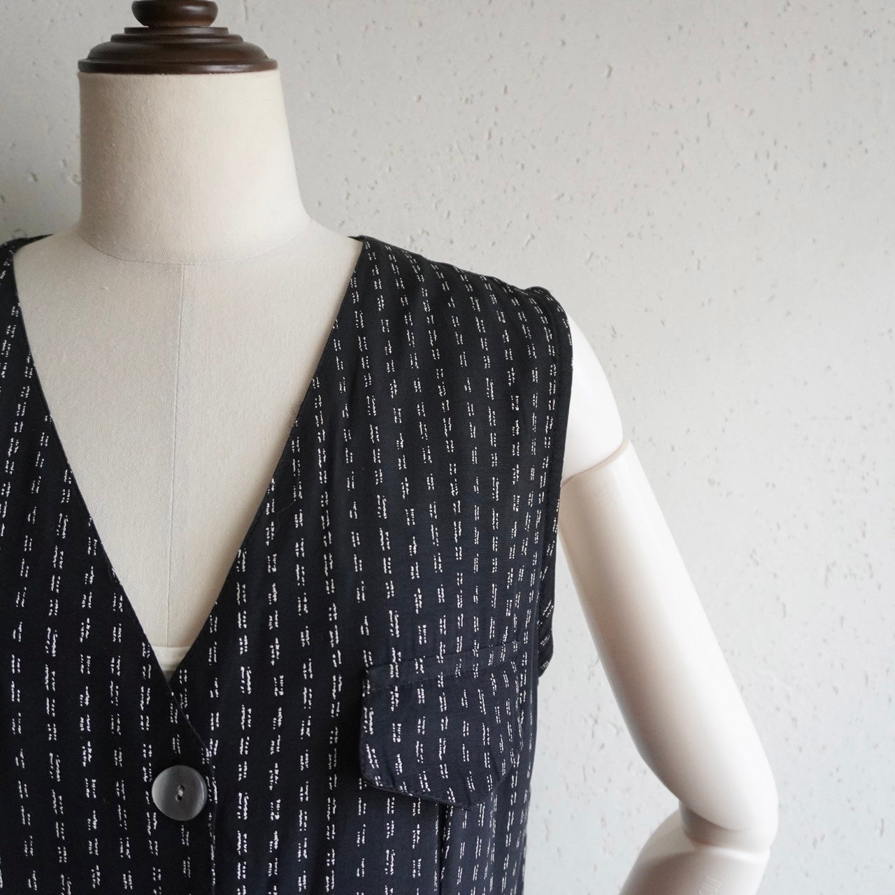 90s Sleeveless Printed Dress Made in Canada