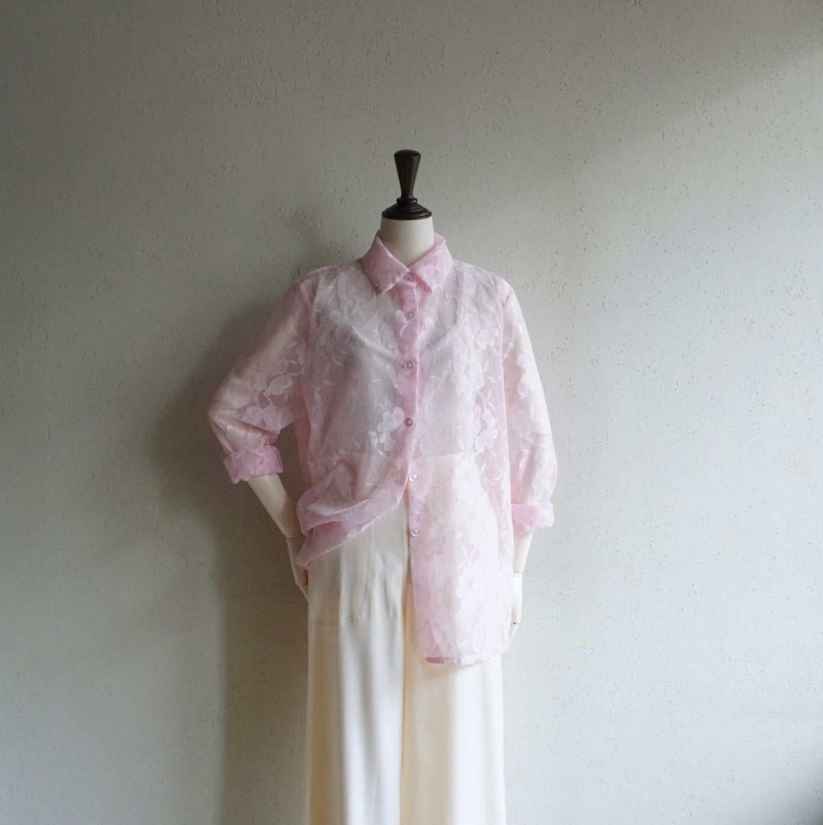 90s Sheer Design Shirt Made in USA