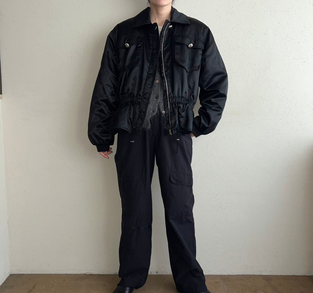 90s Black Design Jacket Made in Italy