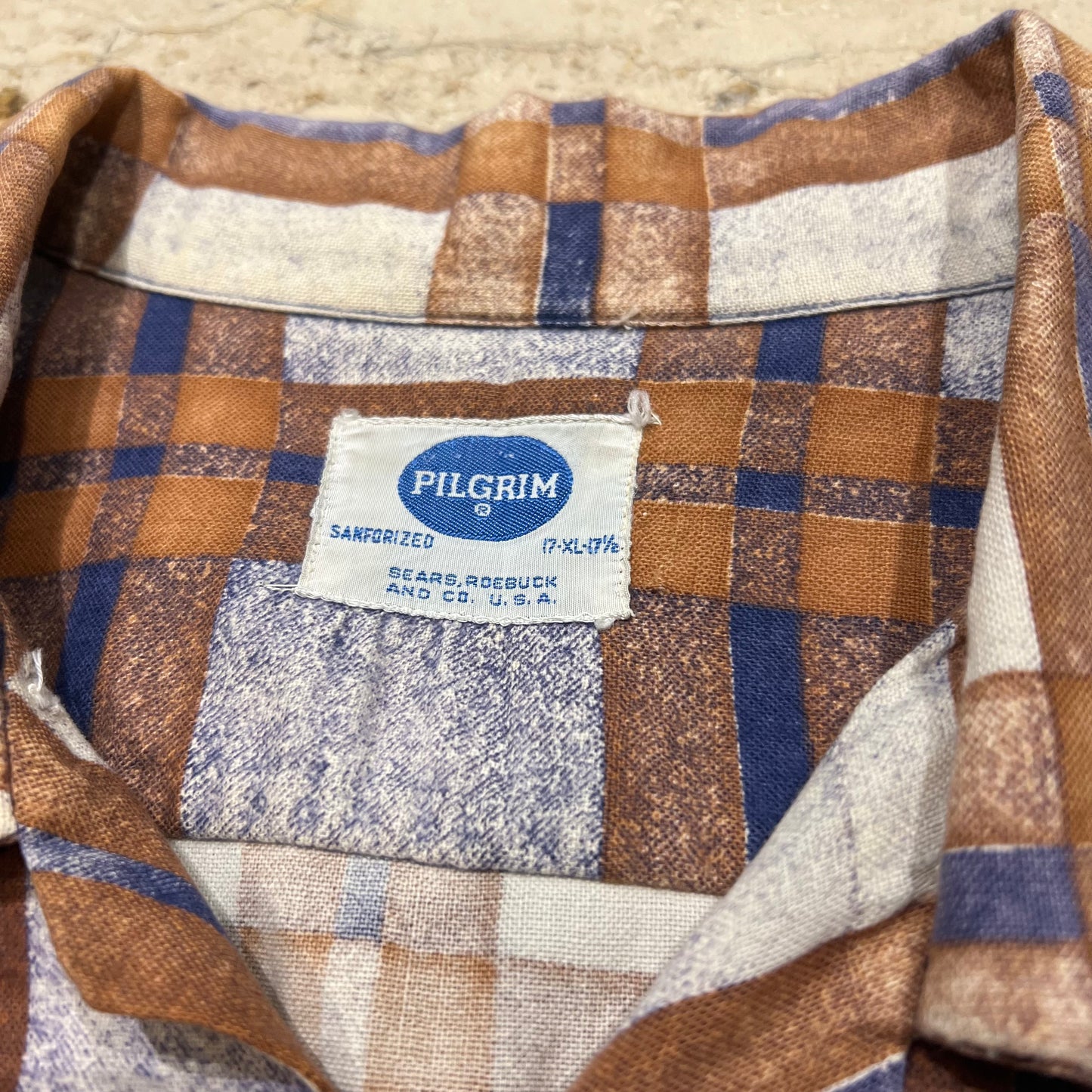 60s PILGRIM Plaid Shirt