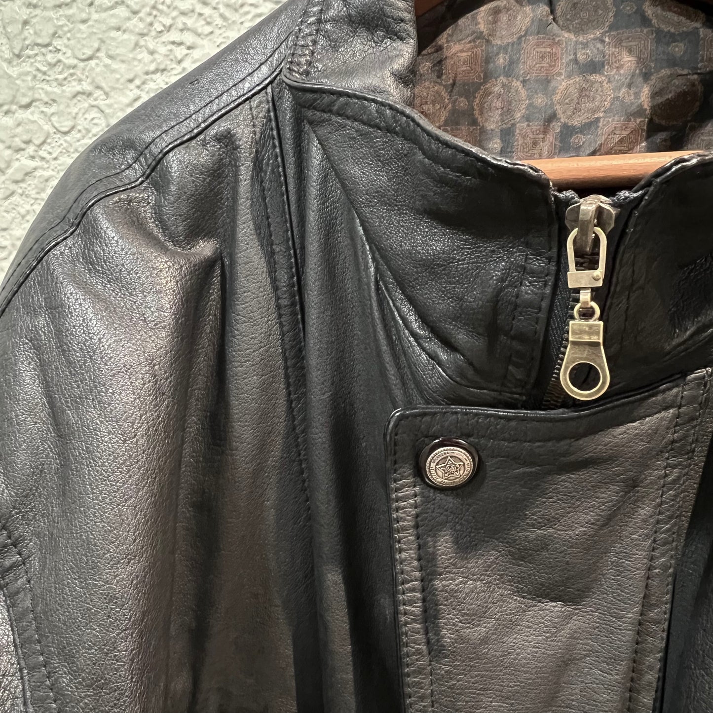 80s Black Leather Jacket