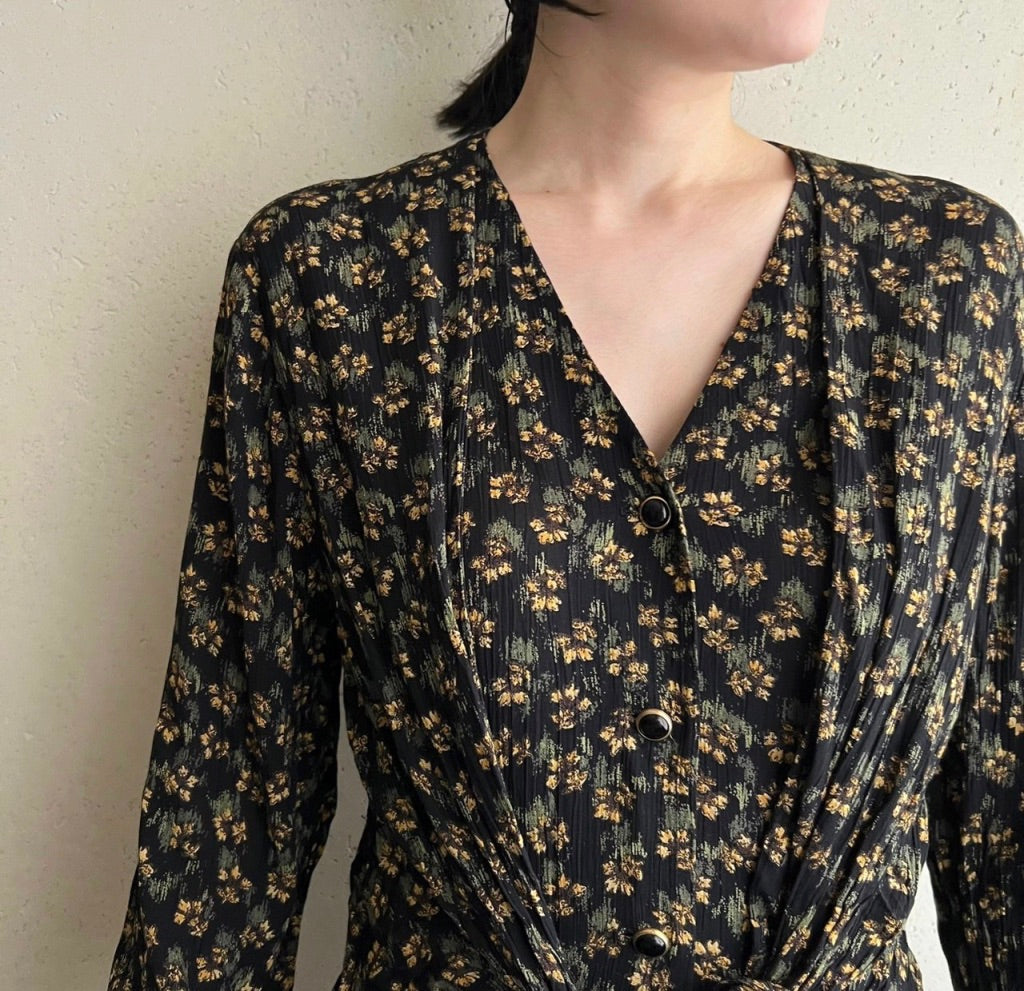 90s Rayon Dress Made in USA