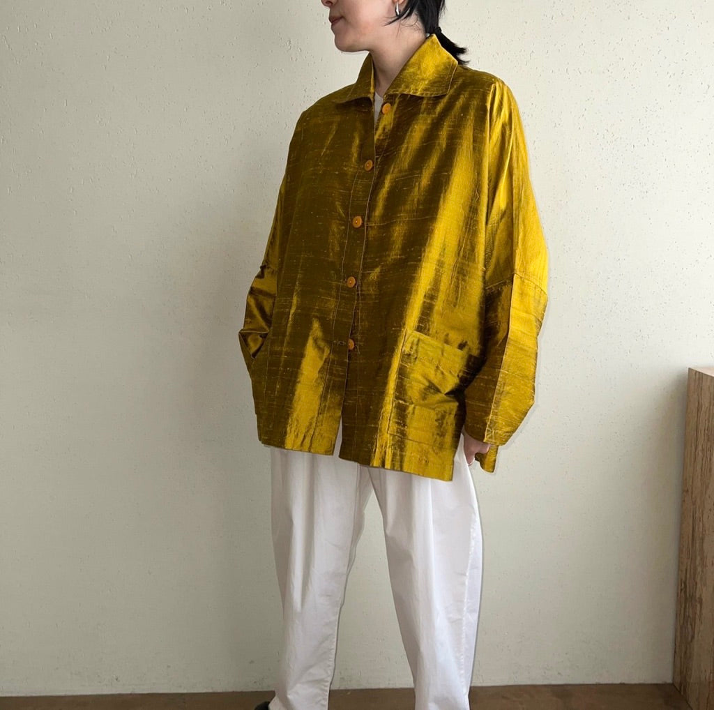 80s Silk Shirt Jacket