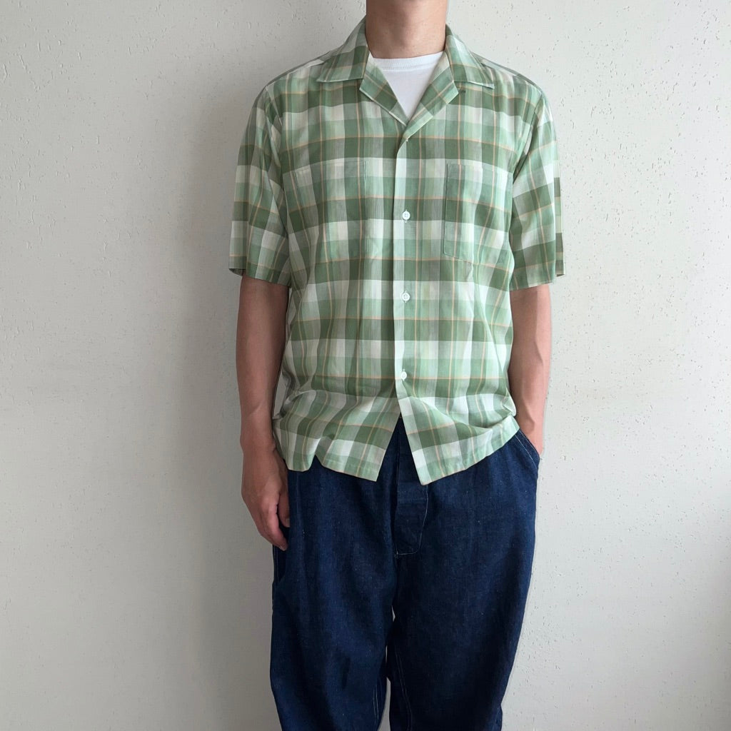 60s "TOWN CRAFT" Plaid Box Shirt