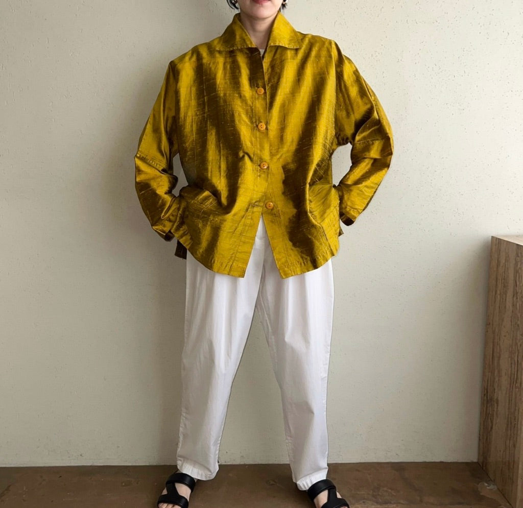80s Silk Shirt Jacket