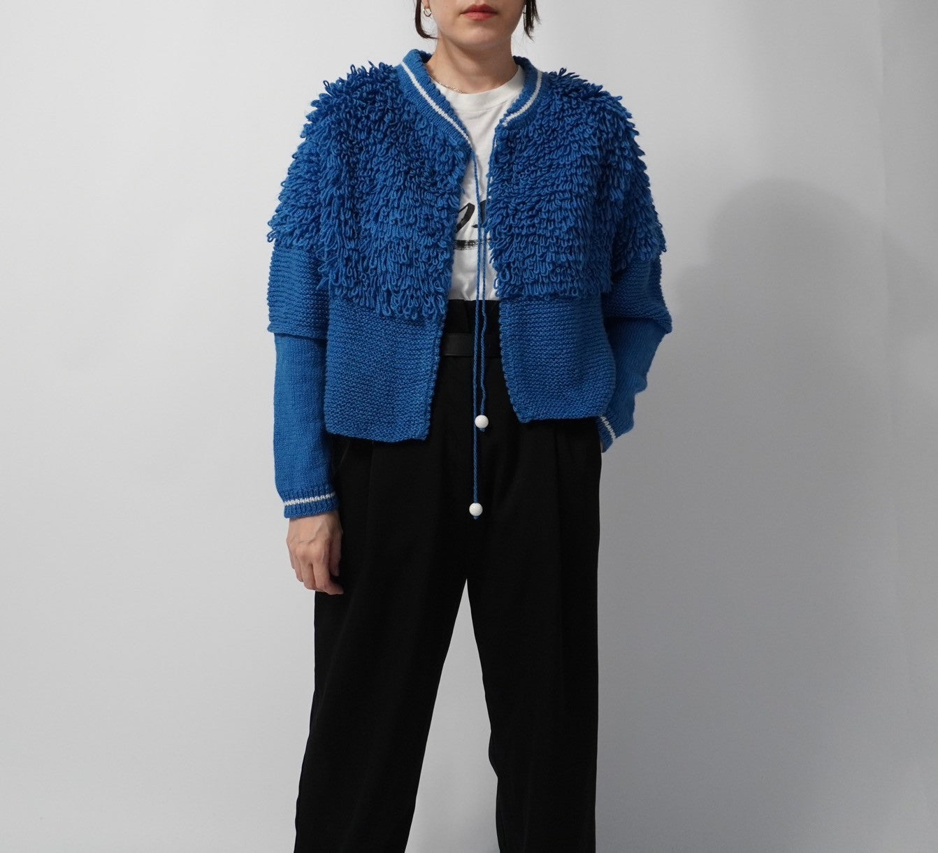 80s Design Knit Jacket,Cardigan