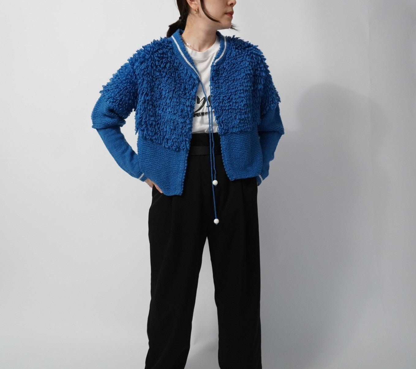 80s Design Knit Jacket,Cardigan