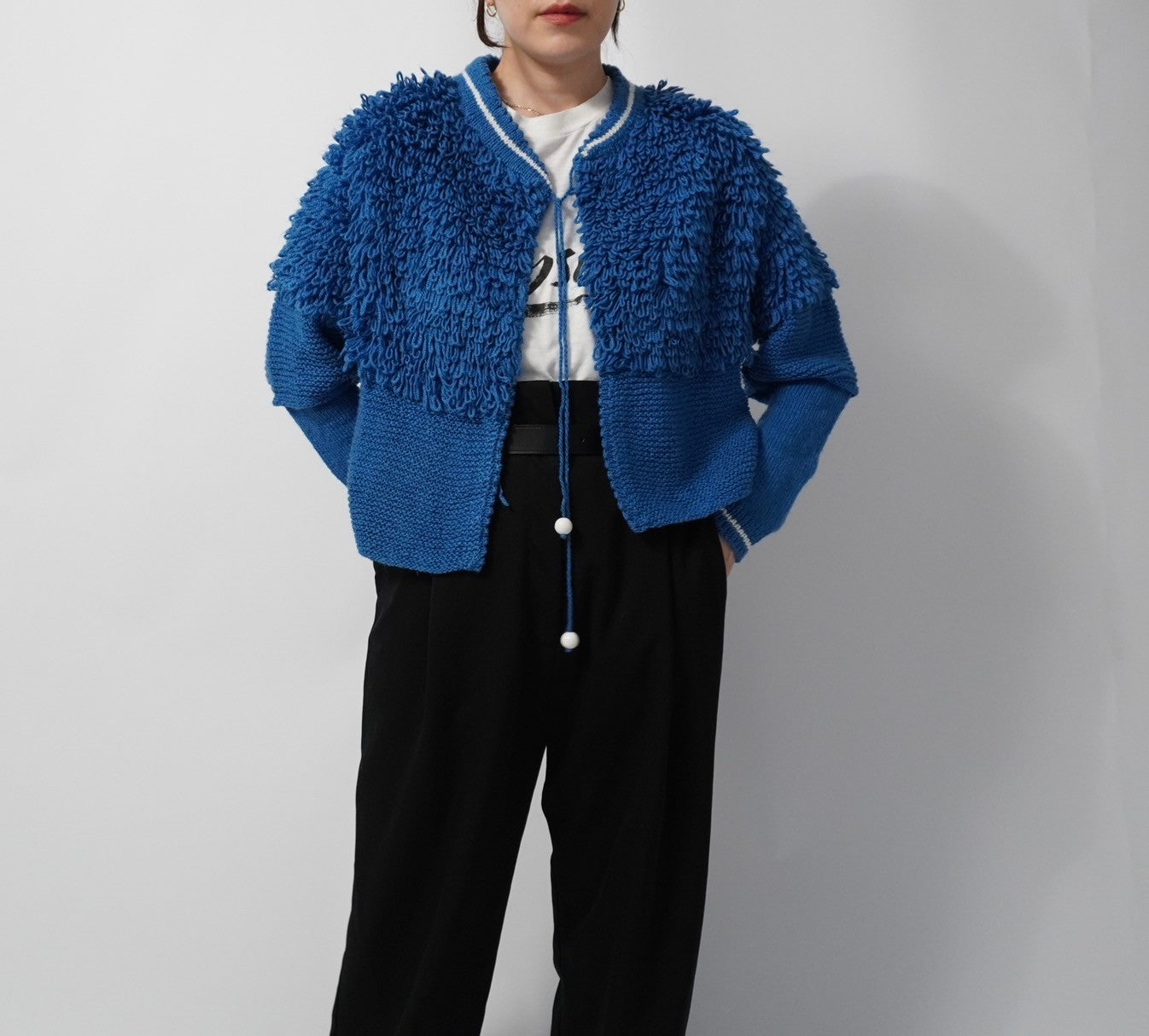 80s Design Knit Jacket,Cardigan
