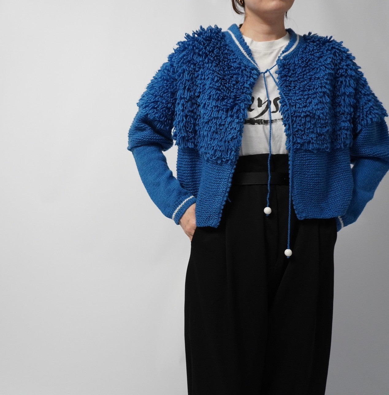 80s Design Knit Jacket,Cardigan