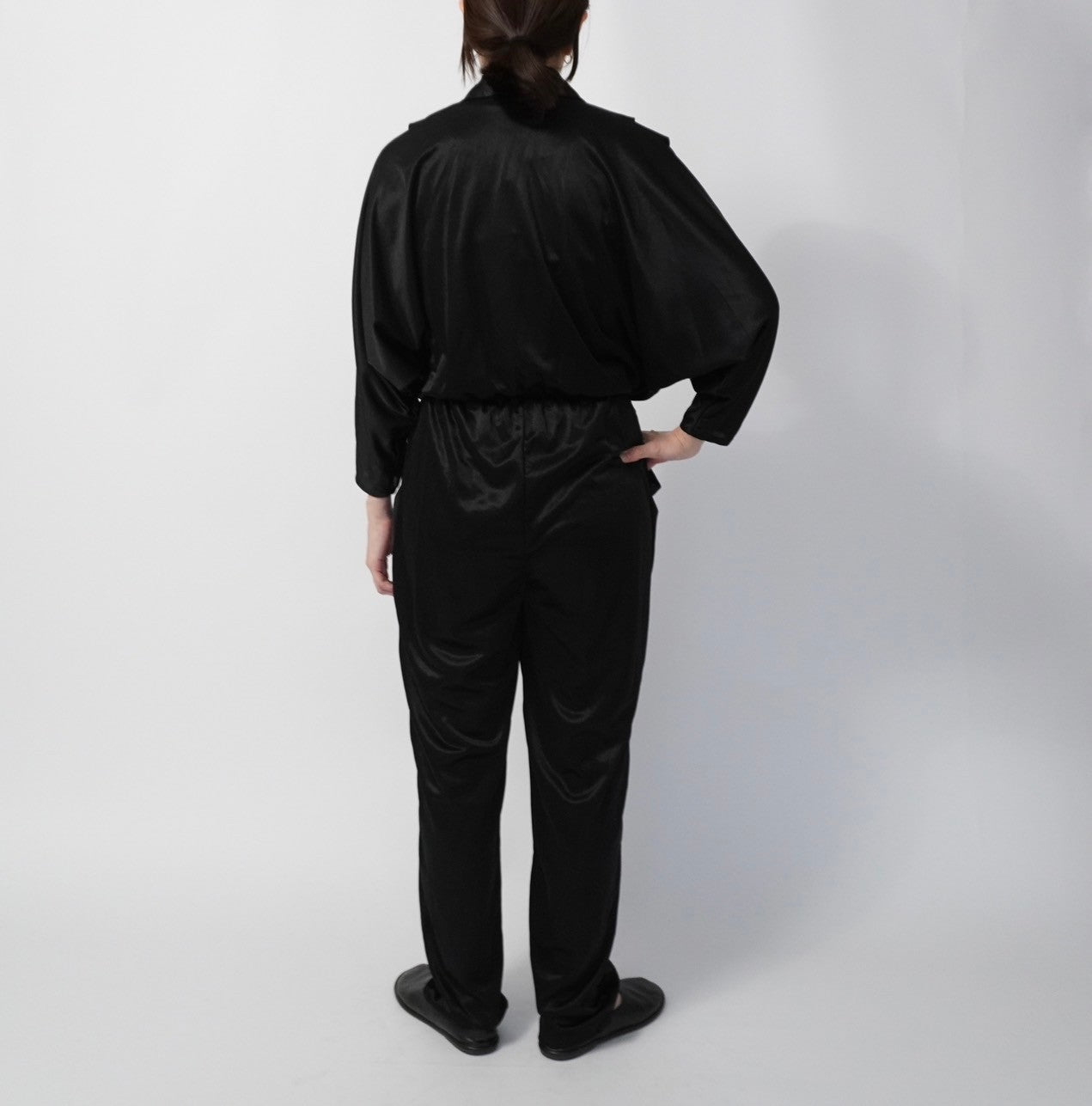 80s Black Jump Suit