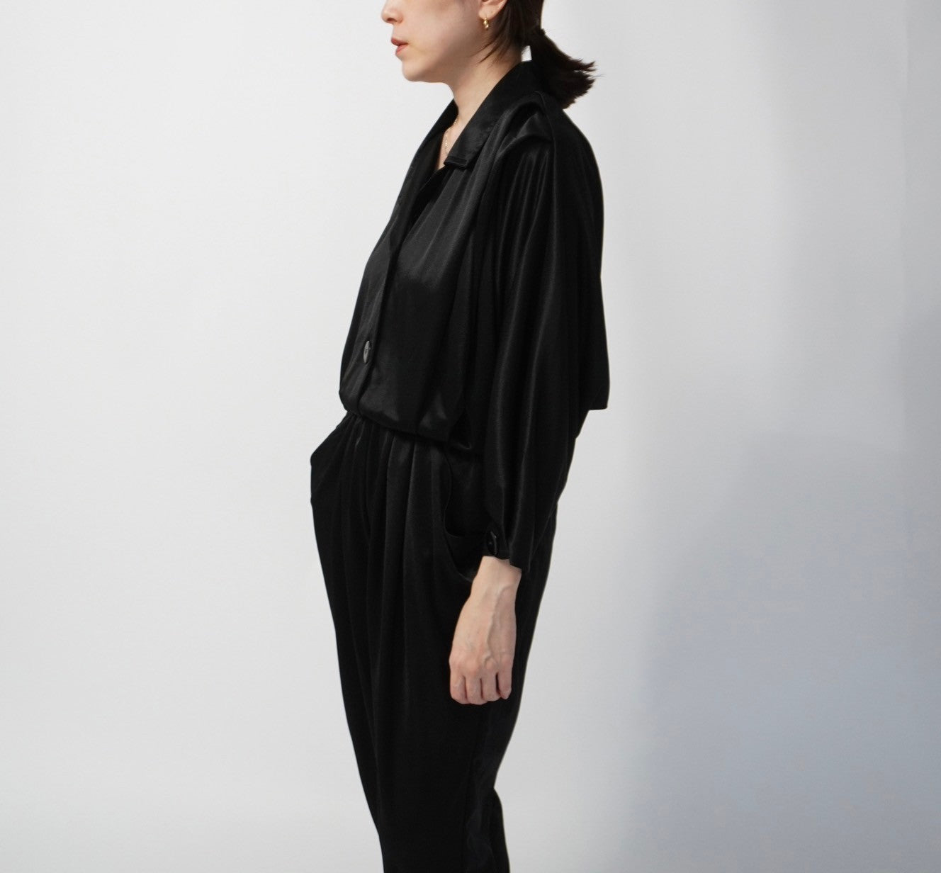 80s Black Jump Suit