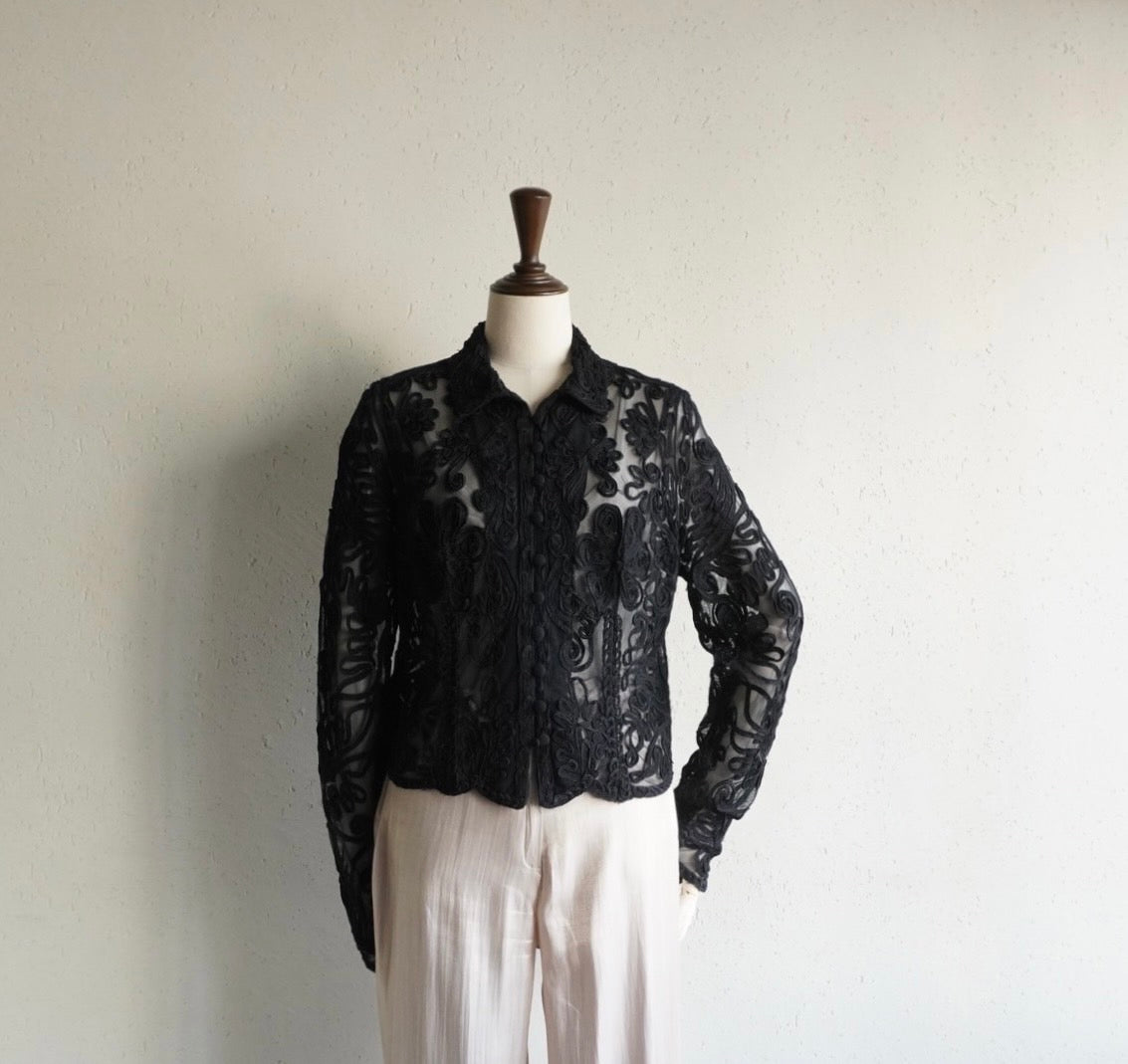 Lace Design Shirt,Jacket
