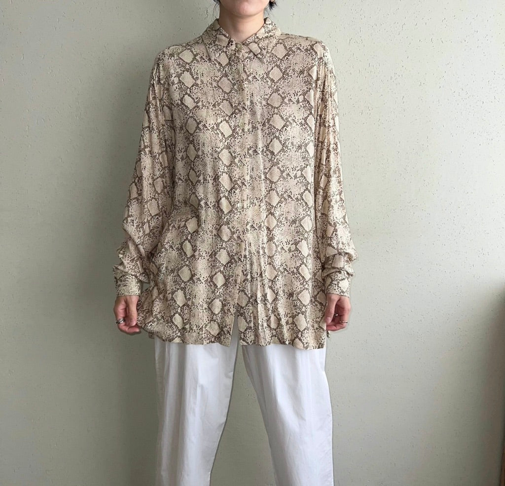 90s Python Pattern Blouse