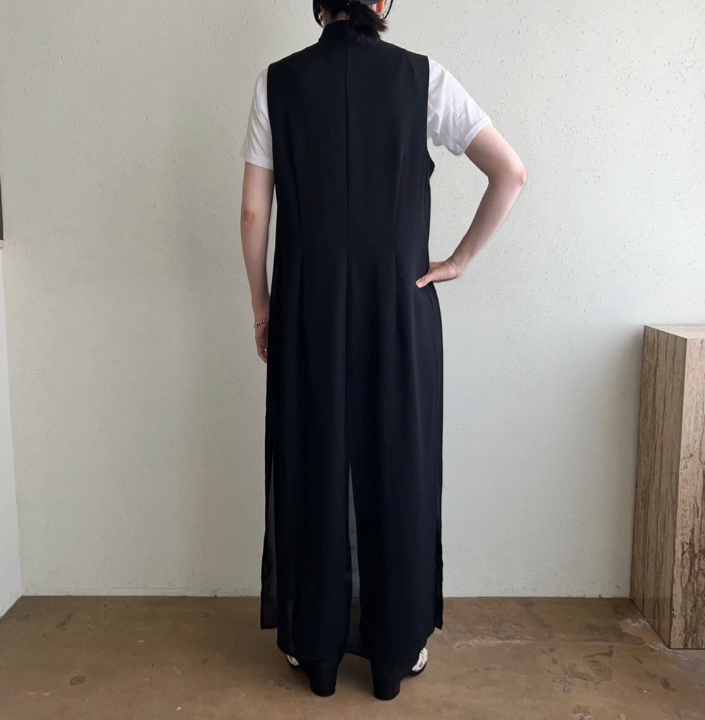90s Asian Design Sheer Vest Made in USA
