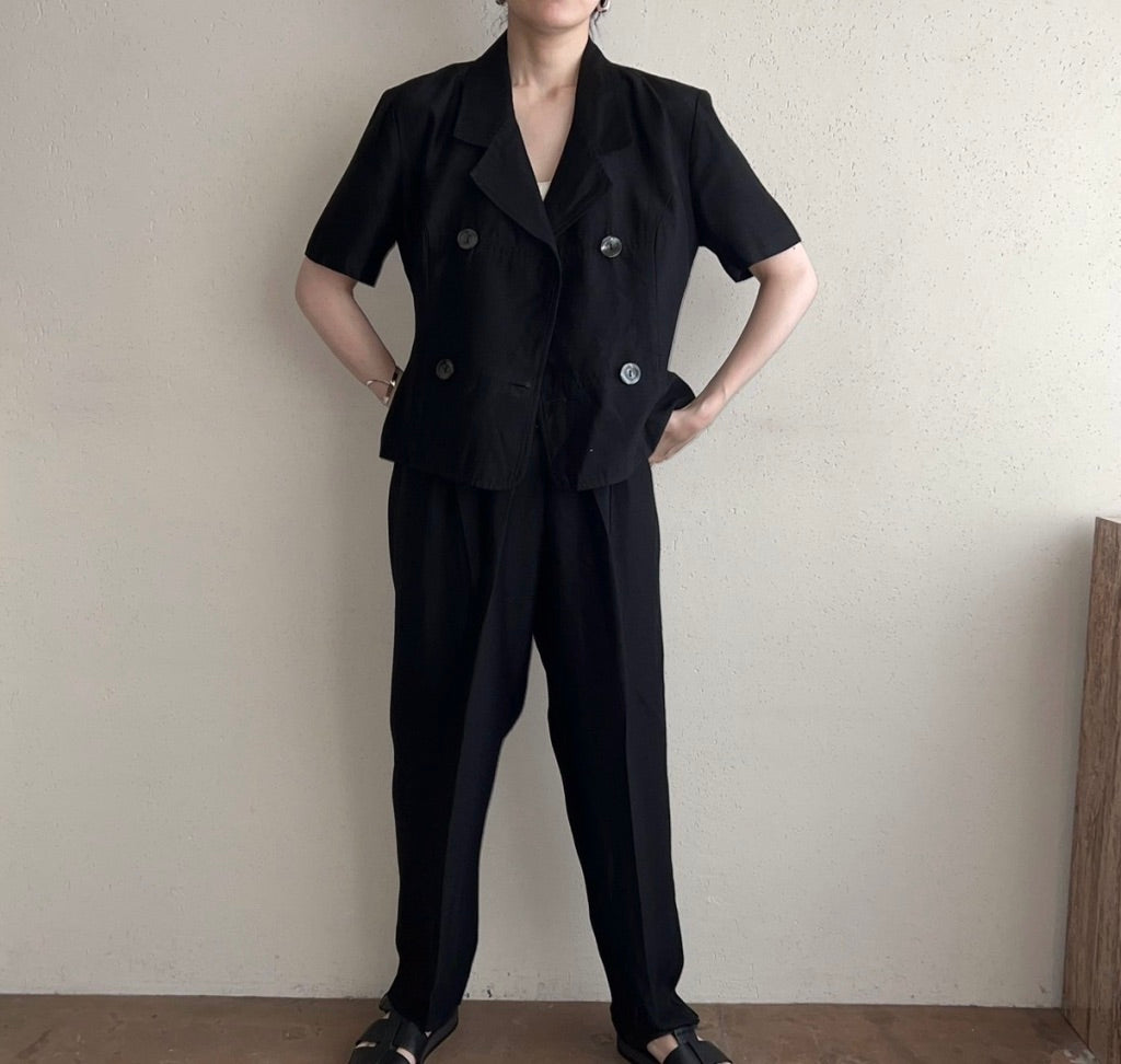 90s Black Two-Piece Made in USA