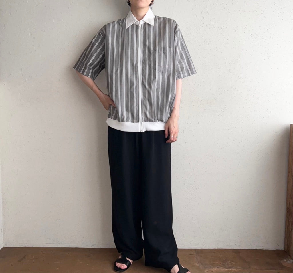 90s Striped Zip Shirt