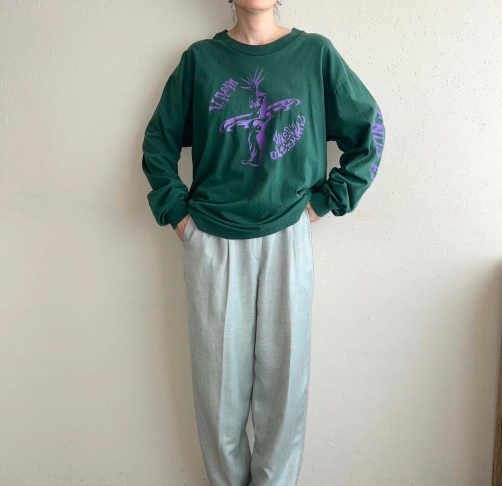 90s Printed Long T-shirt Made in USA