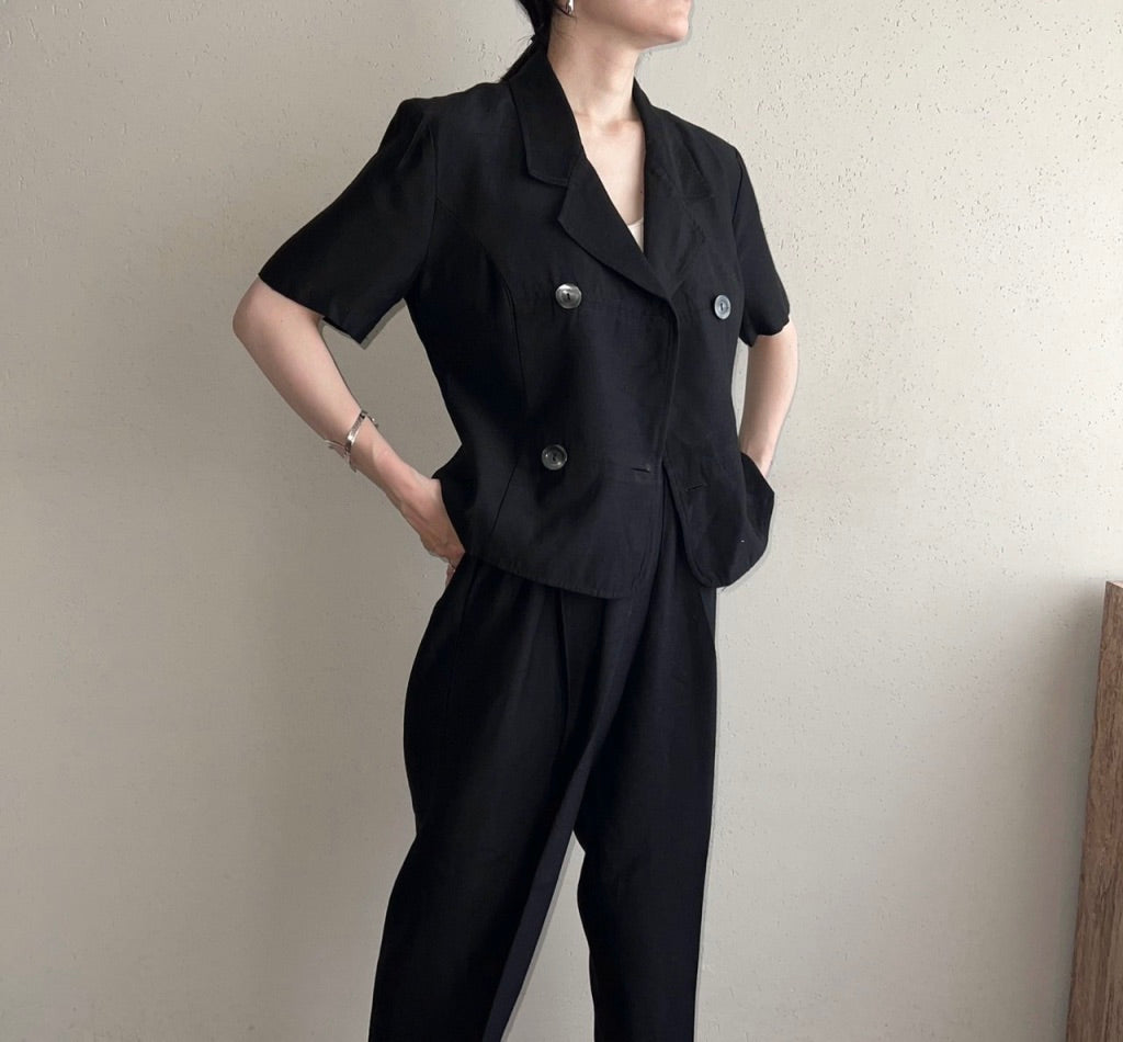 90s Black Two-Piece Made in USA