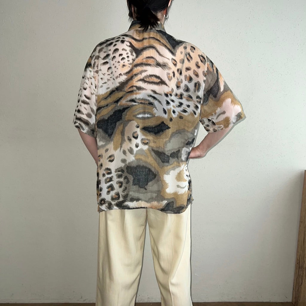 90s Sheer Printed Shirt