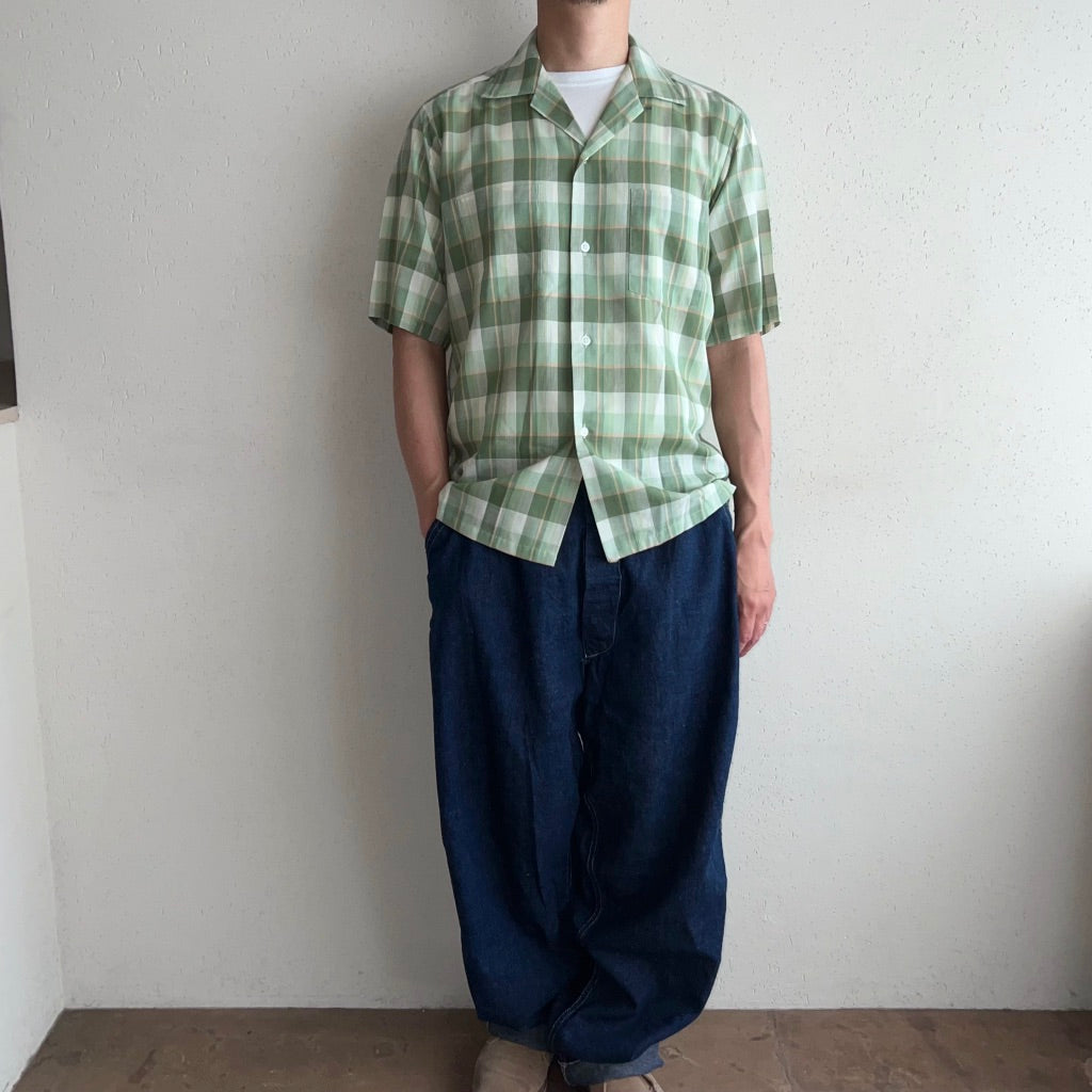 60s "TOWN CRAFT" Plaid Box Shirt