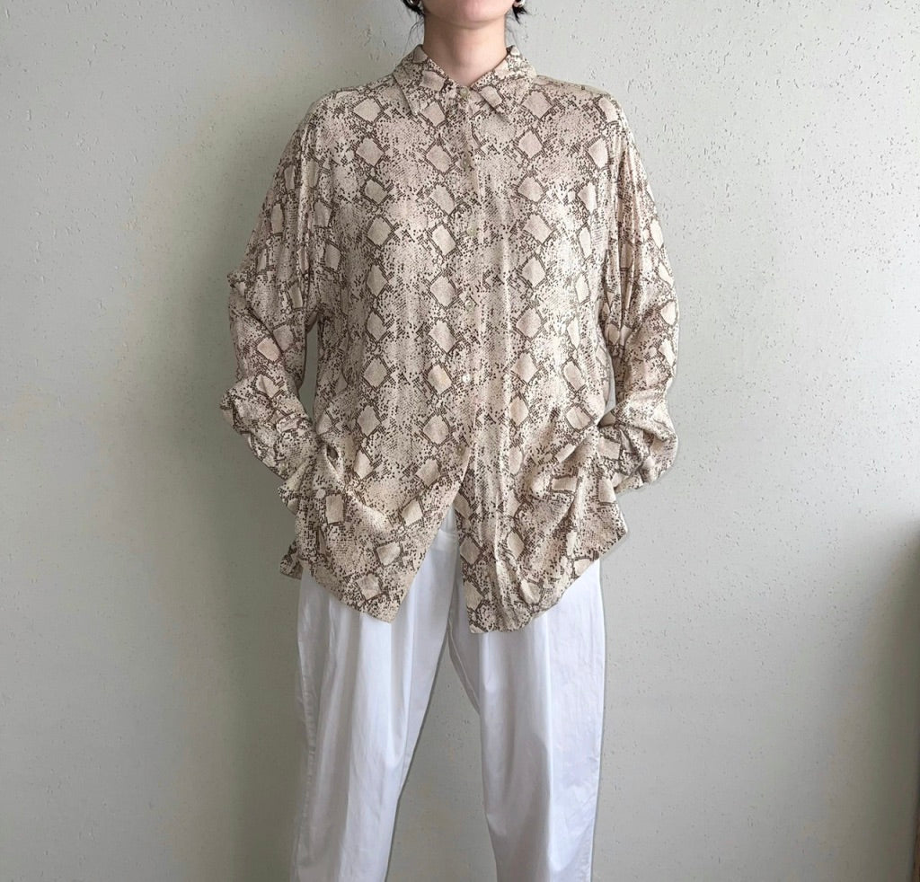 90s Python Pattern Blouse