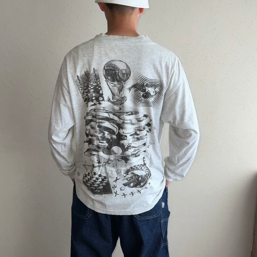 90s M.C Escher Long T-shirt Made in USA
