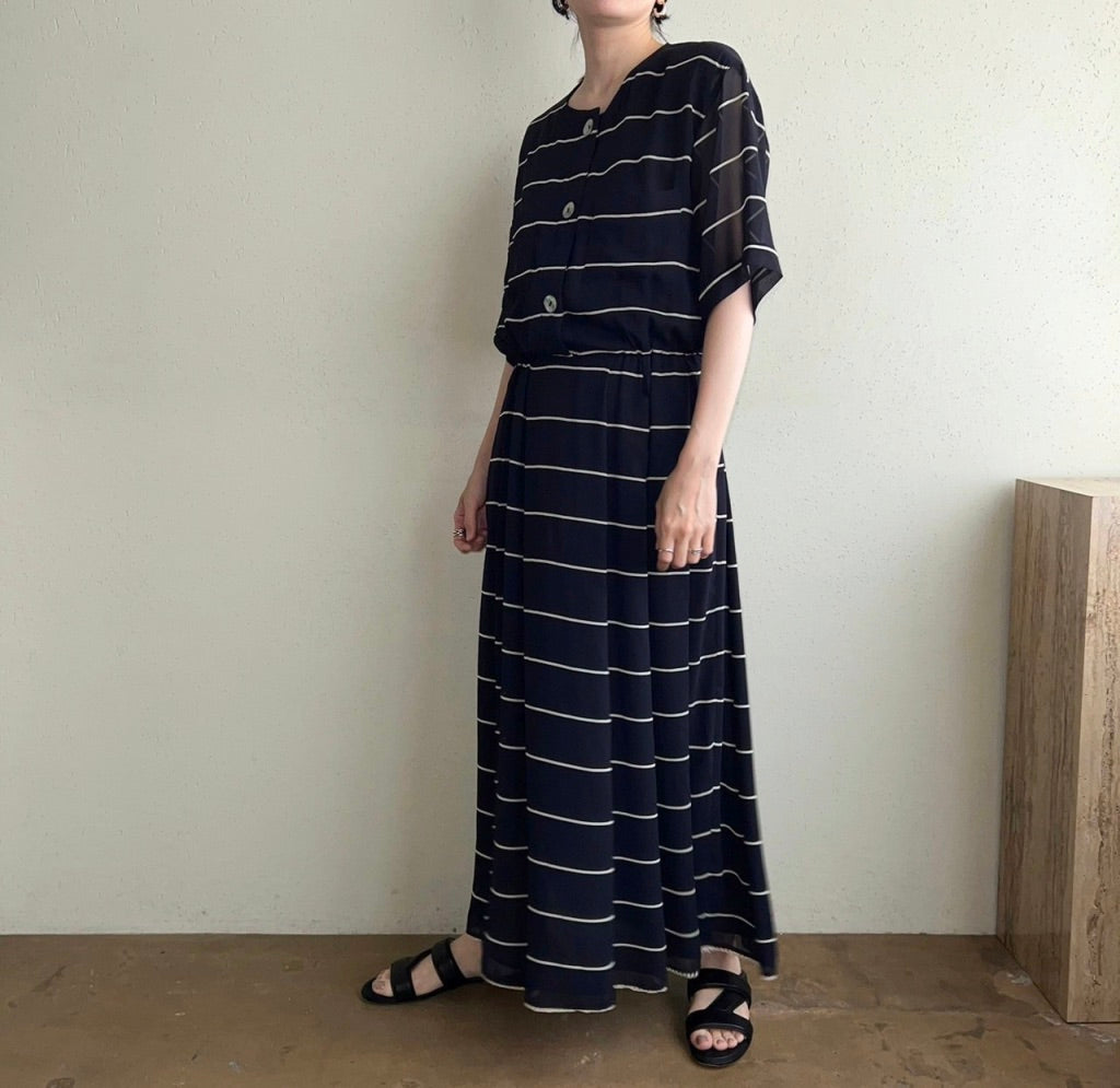 90s Striped Maxi Dress