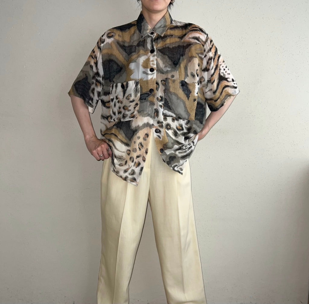 90s Sheer Printed Shirt