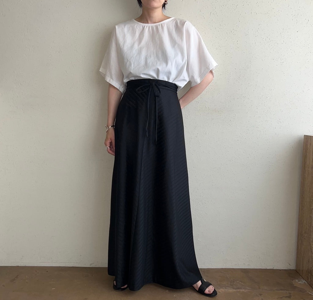 80s Black Maxi Skirt