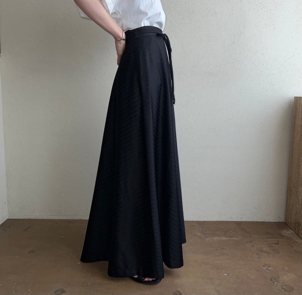 80s Black Maxi Skirt